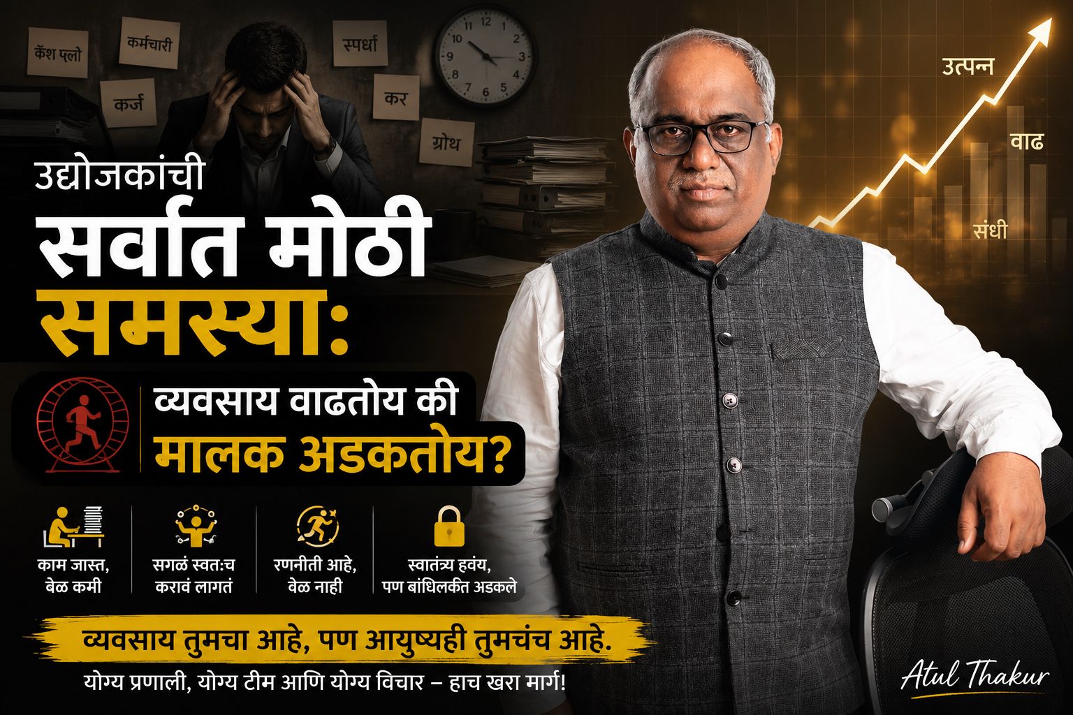 उद्योजकांची सर्वात मोठी समस्या: व्यवसाय वाढतोय की मालक अडकतोय?